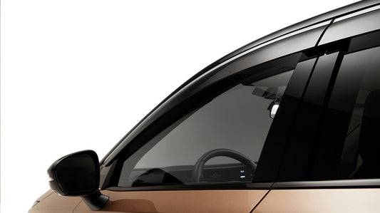 Matte Dark Chrome Side Window Deflectors for Front Windows