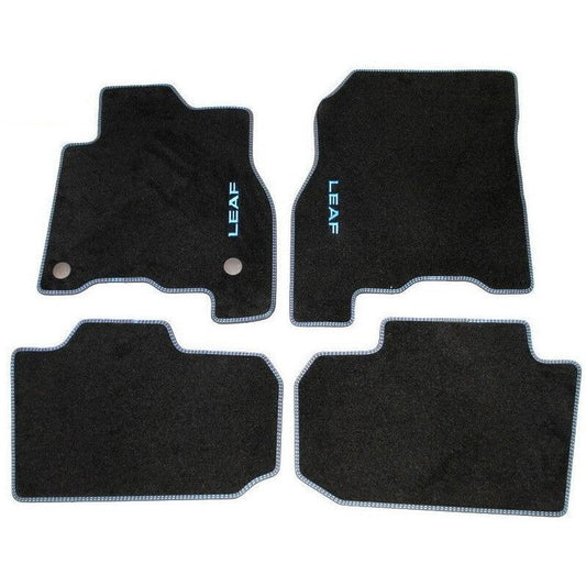 Velour Mat (Set of 4) - Double Stitching - Blue